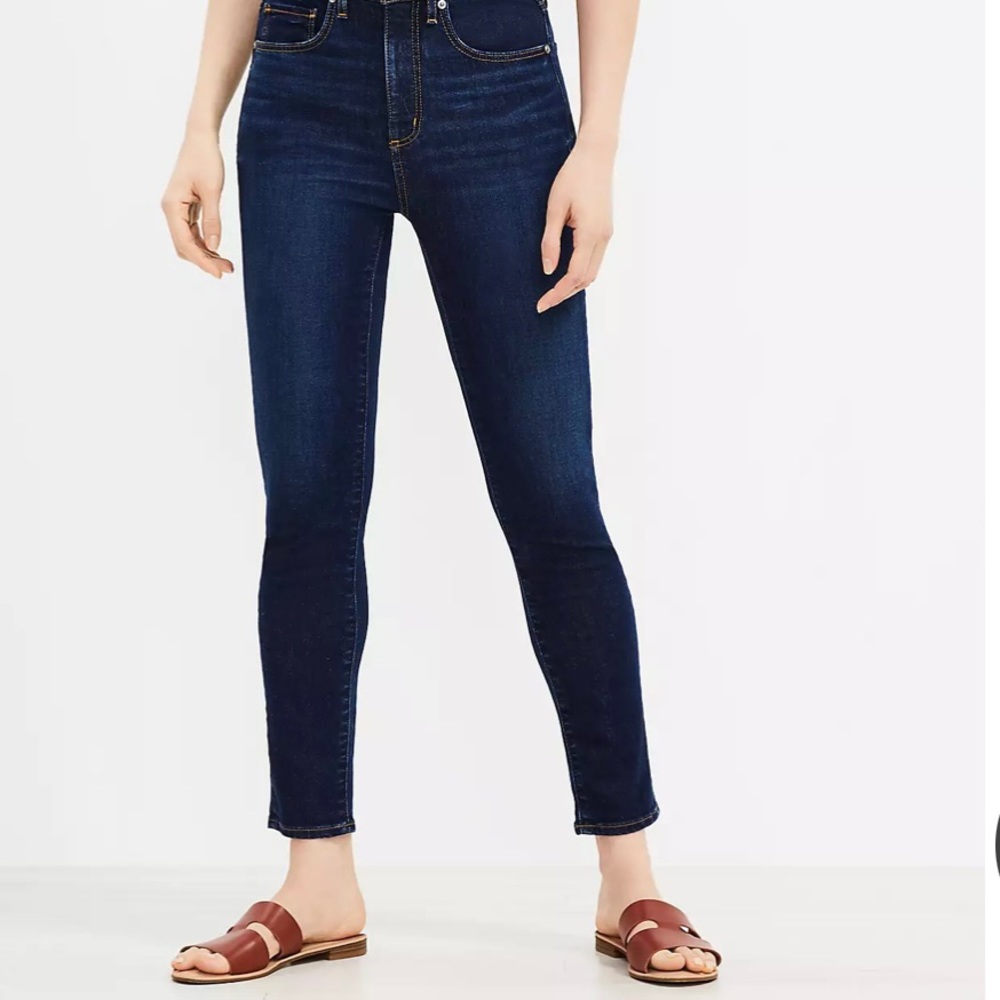Loft Curvy High Rise Skinny Jeans Size 6